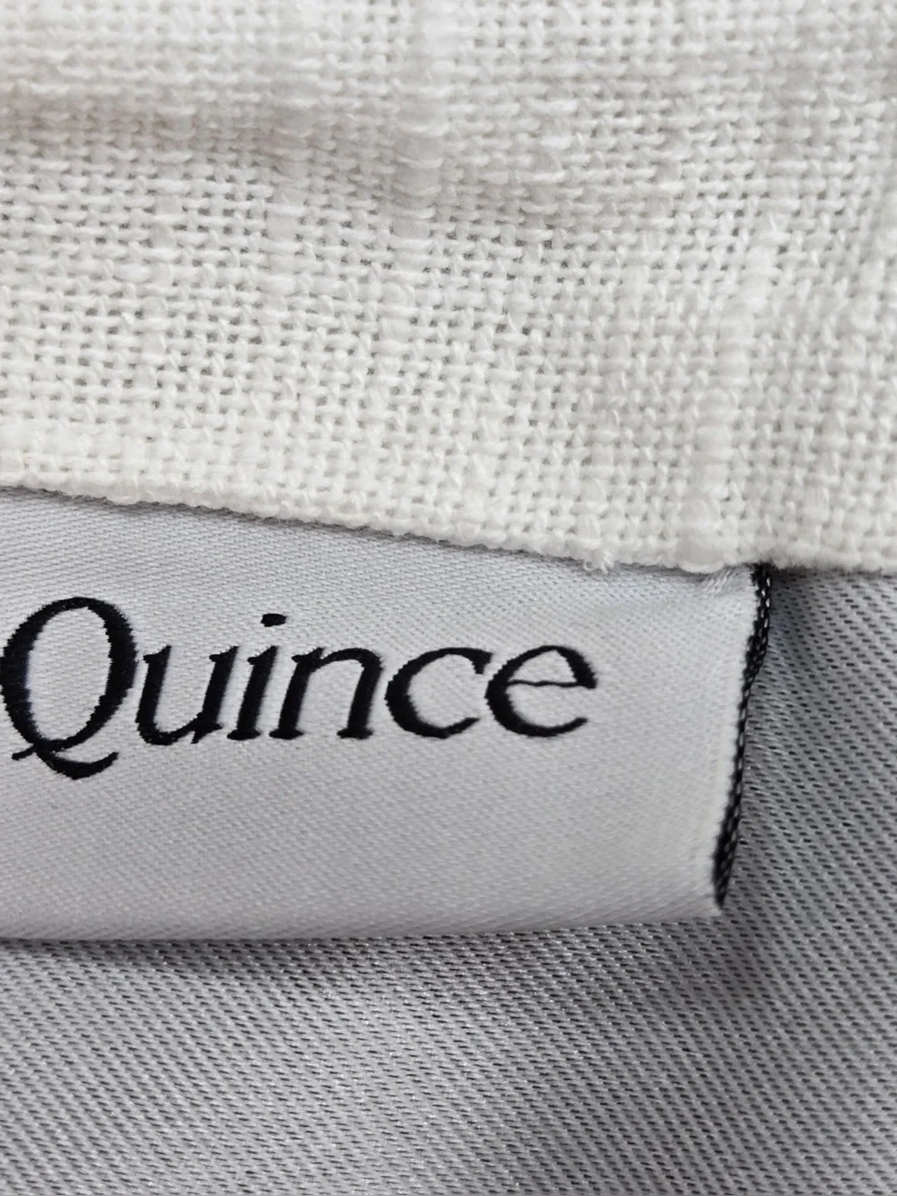 NWT QUINCE Set Of 2 48x84 Cotton Slub Room Darkening Curtains White 1103